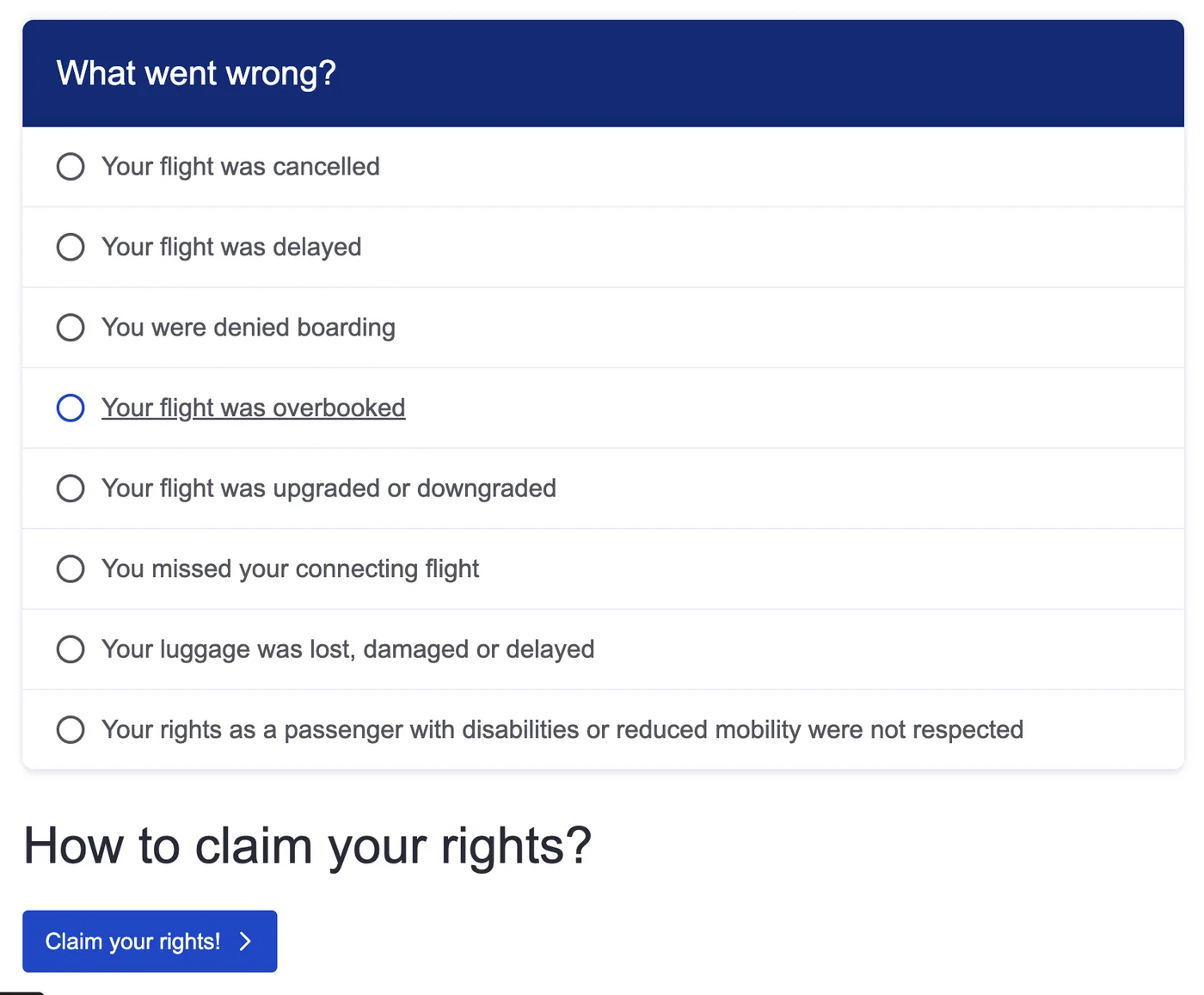 Your Europe air passenger rights compensation amounts: 250, 400 and 600 euros by distance
